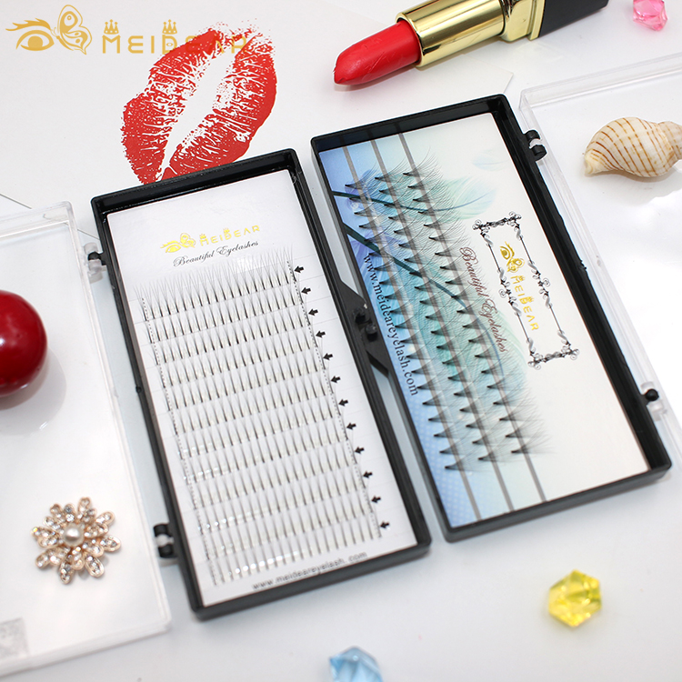 Custom eyelashes packaging  for handmade premade fans volume eyelash extension with wholesale price